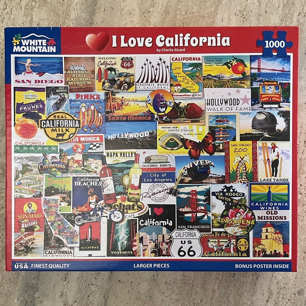 White mountain - I love California 1000 piece puzzle